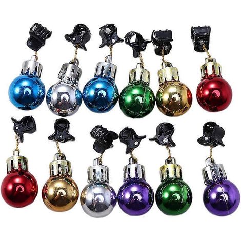 24 Stück Bartclips, Weihnachtskugel-Dekorationen, Bartschmuck, Weihnachtsmann-Bartclips, zufällige Ausführung (1/3)