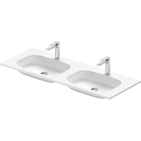Duravit Sivida lavabo double pour meuble, 2 trous pour robinet,