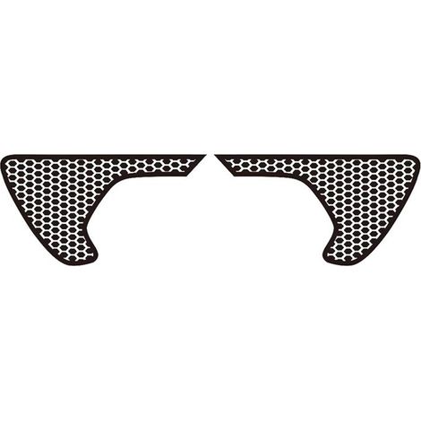 DéCalcomanies en Nid D'Abeille pour éVent D'Aile LatéRale, Autocollant en PVC Noir PréDéCoupé pour JL / Gladiator JT 2018-2024 (1/2)