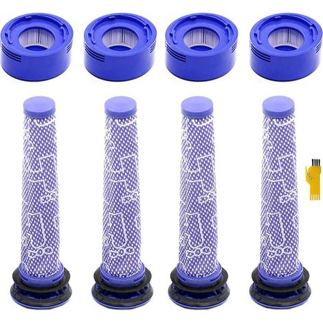 Laimaiou Zubehörset 4 Vorfilter und 4 Nachfilter für Dyson V8 Absolute V7 Motorhead V7 Animal V8 MOTORHEAD V8 Absolute + V7 Absolute Akku-Staubsauger Ersatzteile (1/4)