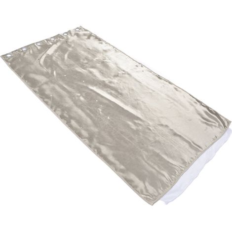 Voilage double couche étoiles découpées 1x2m beige, rideau romantique princesse pour chambre salon, style tendance, prêt à poser. (1/5)