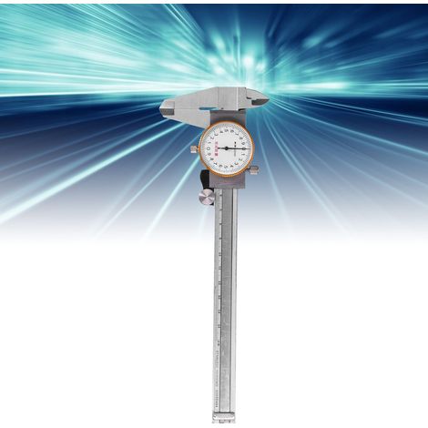Stoßfester, bidirektionaler Messschieber 0–150 mm mit Messuhr und 0,02 mm Auflösung (1/5)