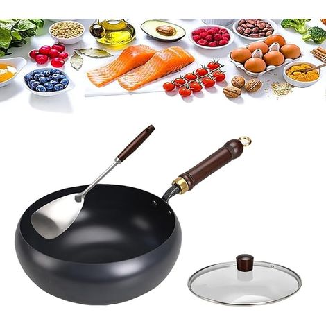 24cm Iron Wok Hand Forged Natural (1/5)