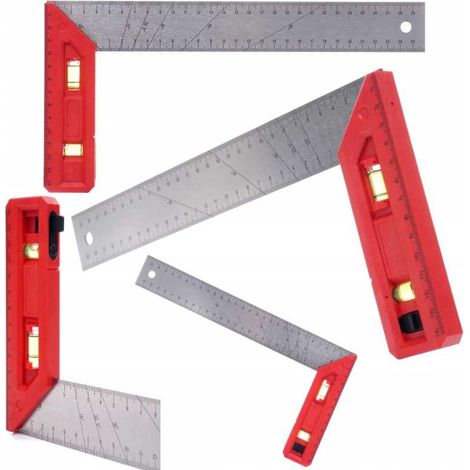 Squadra da carpentiere universale con livella KD10727 300mm kraft&dele (1/5)