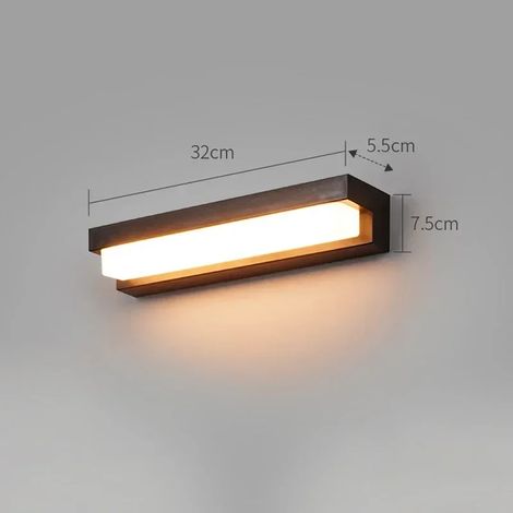 (Trois couleurs - 32 cm - 1 pièce) Applique solaire LED extérieure étanche pour jardin, balcon, porche ou escalier - Économie d'énergie (1/5)