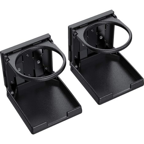 2pcs Universel Rglable Pliant Coupe Porte Gobelets Noir Voiture Porte-boissons Botes Tanches En Plastique Titulaires Portable 7.5 Cm Diamtre Pour (1/5)