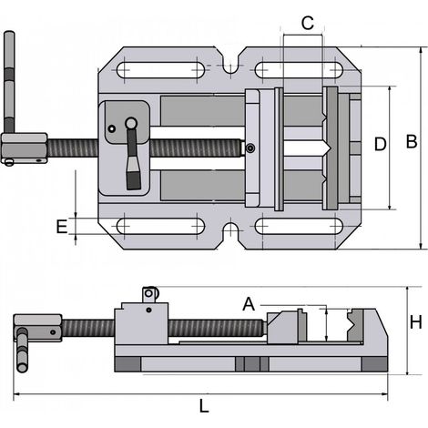 Étau de perçage industriel à serrage rapide largeur des mors 140 mm ouverture maximale 155 mm hauteur des mors 40 mm Optimum BSI-Q140 (1/2)