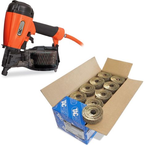 Tacwise FCN55V Corded Coil Nailer 57mm Air Framing Nail Gun + 2.1 x 50mm Nails (1/4)