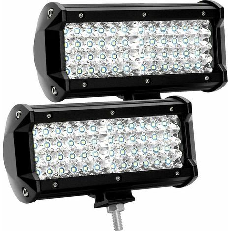 12 V 300 W LED-Arbeitsscheinwerfer, 7 Zoll, 144 W, LED-Autoscheinwerfer, 12 V, wasserdicht, IP67, Spot-Flutlicht, LED-Nebelscheinwerfer, 27.000 lm, Arbeitsscheinwerfer für Auto, LKW, Traktor, SUV, Boo (1/4)