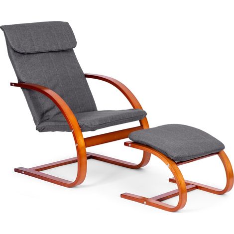 Mecedora finlandesa con reposapiés reclinable para salón ModernHome
