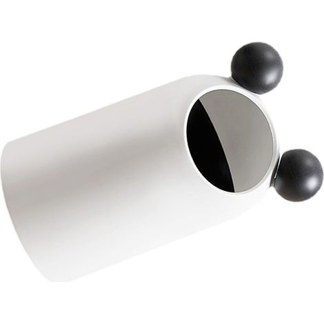Poubelle à ouverture inclinée, grande capacité, design moderne, épaisseur renforcée, blanche, idéale pour la cuisine, la salle de bain, le bureau ou le salon.
