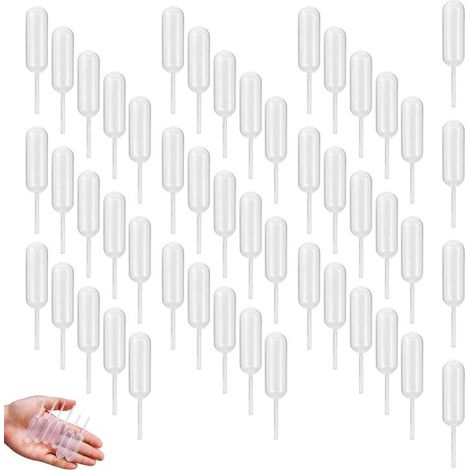 Confezione da 100 pipette a pressione – mini pipette in plastica trasparente da 4 ml per liquidi, ideali per cioccolato, cupcake, gelato e marmellata. (1/5)