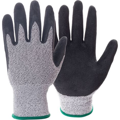 Guante resistente a cortes, guante Oyster, nivel de protección 5, malla de alambre de acero inoxidable, apto para el trabajo (M) (1/5)