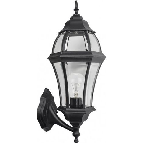 FAB 149661009  Aplique Exterior Aluminio Becrux 1xe27 Negro Ip44  59,5x25x26 Cm