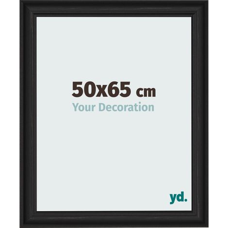 yd. - Cadre photo 50x65 - Noir Grain de Bois - MDF - Lazio