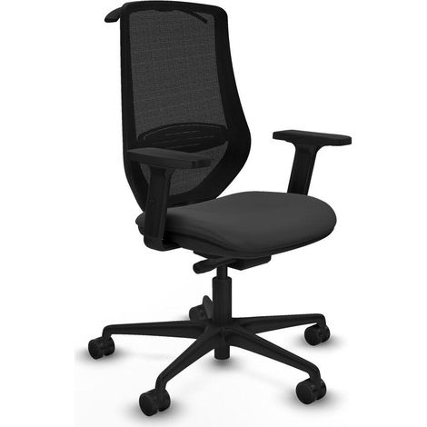 piqueras-y-crespo Mardos chaise bureau gris sombre ergonomique