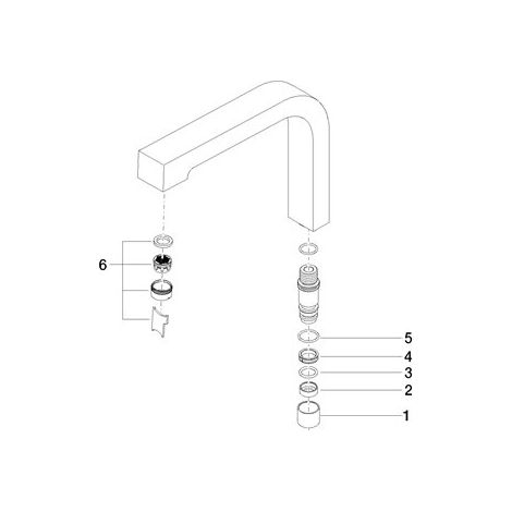 Dornbracht 90110609703-00 Bec de robinet Pièces de rechange