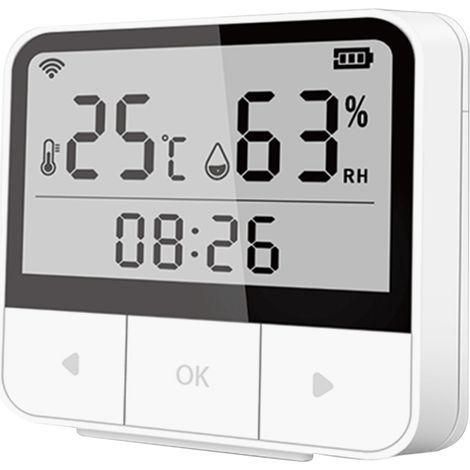 Capteur électronique numérique de température et d'humidité connecté à l'application intelligente tuya Control (1/2)