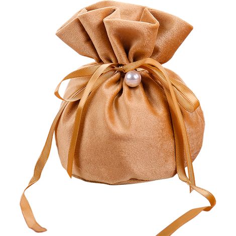 Sac Velours Cordon avec Étui Cadeau - Lot 1 - Vert Foncé - 13.5x10cm - Matériel Tissu (1/5)