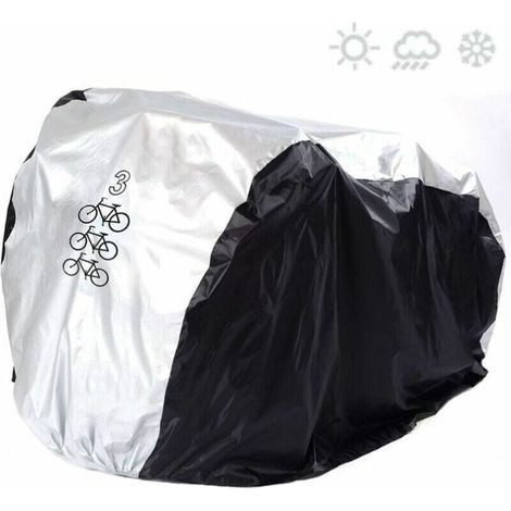 Housse de vélo pour 3 vélos – Étanche en nylon 210T – Protection UV et poussière – Compatible VTT et vélo électrique (1/5)