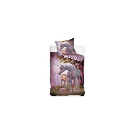 Parure de lit en coton 140x200 Licorne
