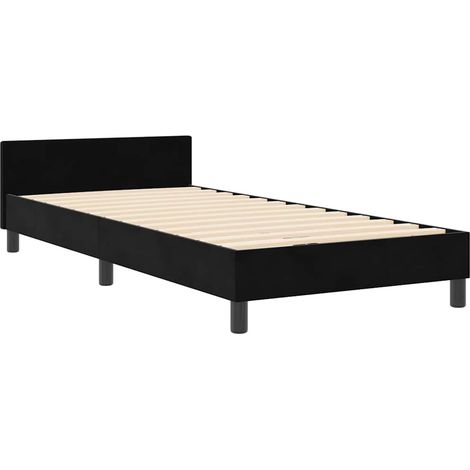 Boxspringbett mit Kopfteil Schwarz 180 x 200 cm Samt vidaXL (1/5)