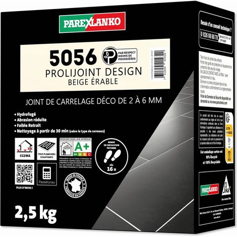 Joint de carrelage 2,5 Kg 5056 Prolijoint Design PAREXLANKO Beige Érable