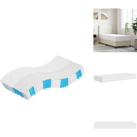 Matelas à ressorts ensachés dureté moyenne 90x200 cm - Matelas À Ressorts Ensachés - Matelas Double - Matelas Neuf - Literie - Sommier (1/5)