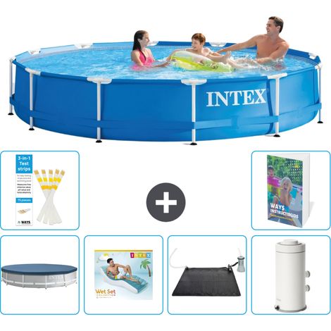 Frame Pool Rund - 366x76 cm - 7-teilig S70