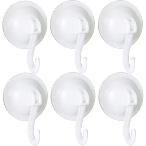 ganchos con ventosa de 70 mm, para montaje en pared, reutilizables, impermeables y que no dejan marcas, ideales para colgar abrigos, bufandas, toallas, bolsos y llaves en el baño, la cocina y la ofici (1/5)