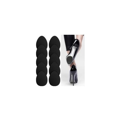 Patins Antidérapants Chaussures - 10 pièces Noir 2 paires Auto-Adhésif Anti Bruit Talon (1/3)