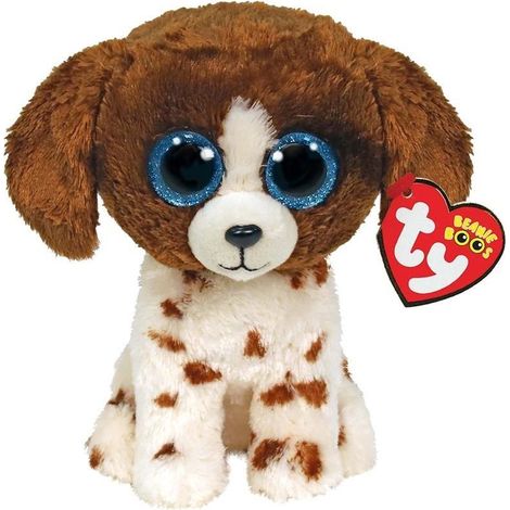 Beanie Boos Muudles - Chien marron et blanc 15 cm