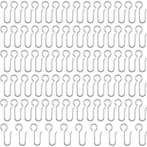 80 St. Metall-Gardinenhaken, Vorhanghaken, Heftklammerhaken f체r Vorh채nge, f체r Fenstervorh채nge, Duschvorh채nge (40 13mm) (1/5)