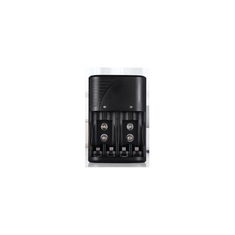 Universel Direct Chargeur de Piles Rechargeables pour AA/AAA et 9V, Chargeur Piles 6802 pour AA AAA NI MH et 9V Piles Rechargeables avec Indicateur LED, 100 240V Tension Mondiale