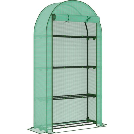 Four Shelf Mini Greenhouse - Green (1/5)