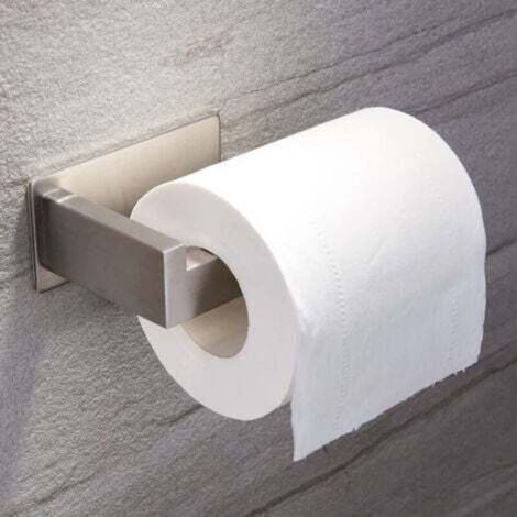 Porte Papier Toilette Auto-adhésif de sans Forage Support de Papier Mural Titulaire de Papier,Porte Rouleau Papier WC en Acier Inox Derouleur Papier WC (1/4)