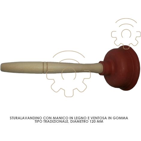 STURALAVANDINO GOMMA MANICO LEGNO D 120MM PROF