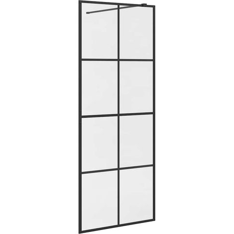 Maison Exclusive - Parete per Doccia Walk-in Vetro Trasparente ESG 80x195 cm Nera
