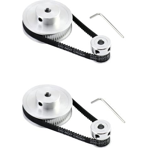 2 ensembles roue synchrone GT2 20 et 60 dents alésage 5 mm (1/5)