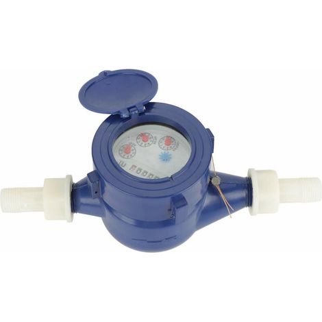 Compteur d'eau, DN15 Compteur d'eau froide humide Compteur en plastique domestique Outil de mesure de table humide à eau unique (1/4)