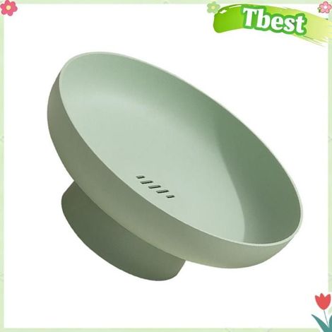 Tbest Bol à fruits drainant Bol à fruits Simple multifonctionnel en plastique, assiette de drainage des articles service Verte (1/5)