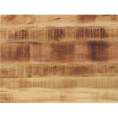 Tischplatte 90x60x3,8 cm Rechteckig Raues Massivholz Mango