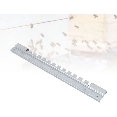 Rejillas galvanizadas de protección contra roedores para colmenas, 10 unidades, modelo con rejilla de protección para desplazamientos y puerta de escape extraíble. (1/5)