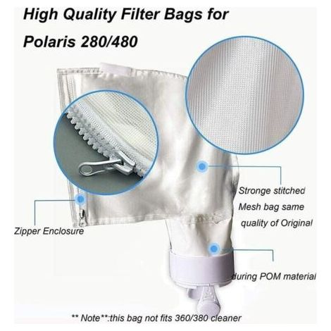 NALOOKAMIC Lot de 3 sacs de rechange avec fermeture éclair compatibles avec Polaris 280 480 Sacs en maille nylon multifonctions K13 K16 Polaris (1/3)