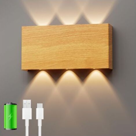 Applique murale sans fil 5200mAh – Gradation progressive – 3 températures de couleur – Montage adhésif ou vis – Pour chambre et couloir (1/5)