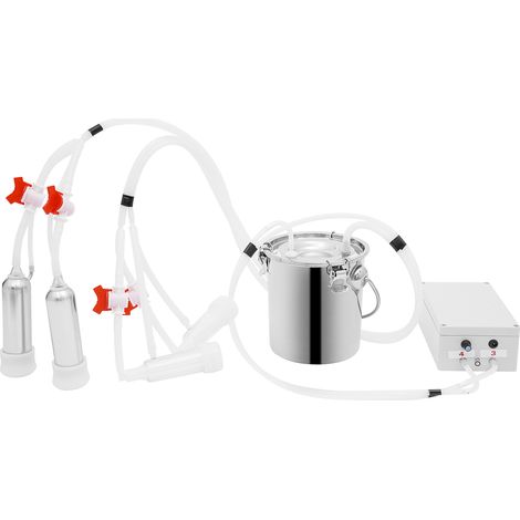Machine à traire pour vaches et chèvres, Trayeuse électrique avec seau inox 5 L, 35-45 kPa, 12 V, 12 W, pour maison et petite ferme (1/5)
