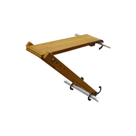 Echelle Direct – Taquet d'échelle réversible 66 cm – Crochet d'ancrage pour fixation – Plateforme sécurisée pour travaux en hauteur – BTA065