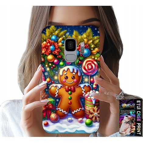 Custodia per Samsung Galaxy S9 - motivi di pan di zenzero, caramelle, Natale + lamina (1/5)