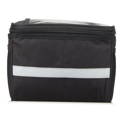 Bolsillo frontal para bicicleta，Bolsa para bicicleta con soporte para teléfono，Material de poliéster impermeable，3,5 L，Negro (1/5)