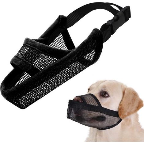 Bozal transpirable de nailon para perros, para evitar mordeduras y ladridos - Ajustable (1/5)